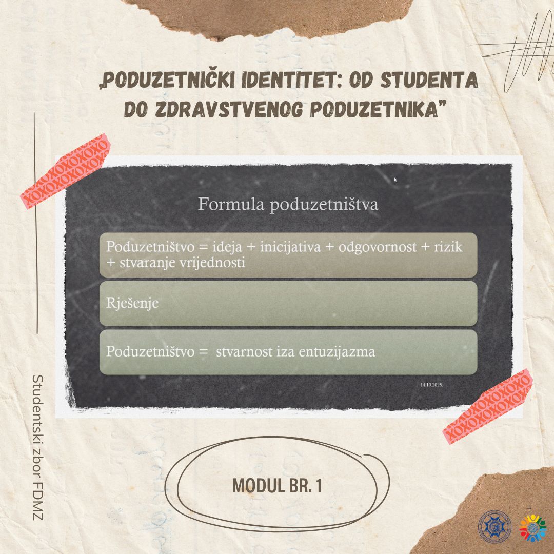 Edukacija pod nazivom „Poduzetnički identitet: Od studenta do zdravstvenog poduzetnika” održana na Fakultetu za dentalnu medicinu i zdravstvo Osijek